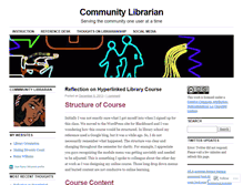 Tablet Screenshot of communitylibrarian.wordpress.com