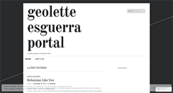 Desktop Screenshot of geolette.wordpress.com