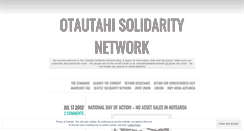 Desktop Screenshot of otautahisolidaritynetwork.wordpress.com
