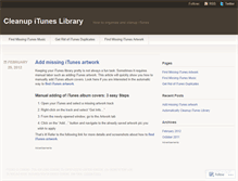 Tablet Screenshot of itunescleanup.wordpress.com