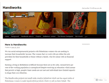 Tablet Screenshot of handiworksproject.wordpress.com