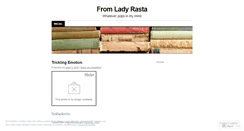 Desktop Screenshot of ladyrasta.wordpress.com