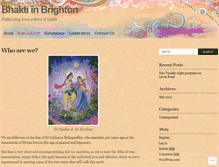 Tablet Screenshot of bhaktibrighton.wordpress.com