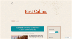 Desktop Screenshot of bestcabins.wordpress.com