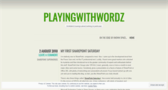 Desktop Screenshot of playingwithwordz.wordpress.com