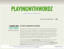 Tablet Screenshot of playingwithwordz.wordpress.com