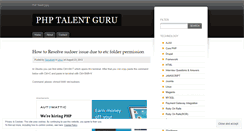 Desktop Screenshot of phptalentguru.wordpress.com