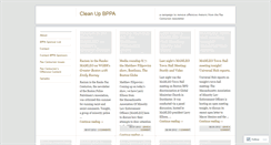 Desktop Screenshot of cleanupbppa.wordpress.com