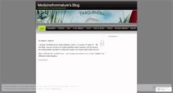 Desktop Screenshot of medicinefromnature.wordpress.com