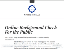 Tablet Screenshot of phyllismcmillan.wordpress.com