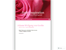 Tablet Screenshot of dailyinspirational.wordpress.com