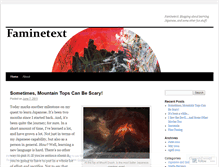 Tablet Screenshot of faminetext.wordpress.com