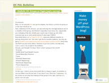 Tablet Screenshot of dcpalbulletins.wordpress.com
