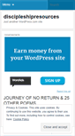 Mobile Screenshot of discipleshipresources.wordpress.com