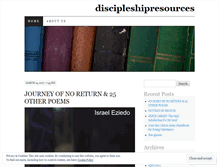 Tablet Screenshot of discipleshipresources.wordpress.com