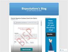 Tablet Screenshot of bispsolutions.wordpress.com