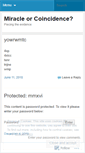 Mobile Screenshot of miraclesornot.wordpress.com