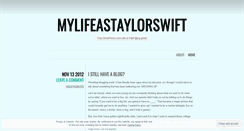Desktop Screenshot of mylifeastaylorswift.wordpress.com