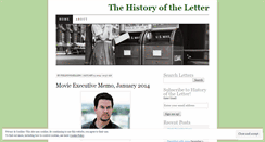 Desktop Screenshot of historyoftheletter.wordpress.com