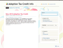 Tablet Screenshot of adoptiontaxcredit.wordpress.com