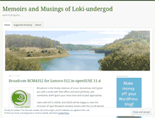 Tablet Screenshot of lokiundergod.wordpress.com