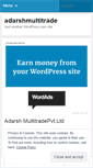 Mobile Screenshot of adarshmultitrade.wordpress.com