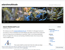 Tablet Screenshot of adarshmultitrade.wordpress.com