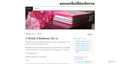 Desktop Screenshot of amonthofkindness.wordpress.com