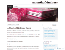 Tablet Screenshot of amonthofkindness.wordpress.com