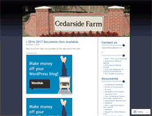 Tablet Screenshot of cedarsidefarm.wordpress.com
