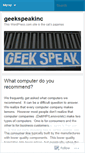 Mobile Screenshot of geekspeakinc.wordpress.com
