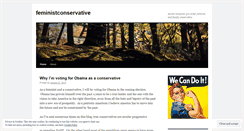 Desktop Screenshot of feministconservative.wordpress.com