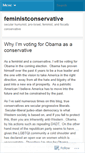 Mobile Screenshot of feministconservative.wordpress.com