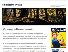 Tablet Screenshot of feministconservative.wordpress.com