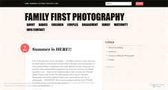Desktop Screenshot of familyfirstphotography.wordpress.com