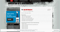 Desktop Screenshot of educationofabodybuilderdotcom.wordpress.com