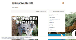 Desktop Screenshot of microwaveburrito.wordpress.com