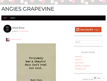 Tablet Screenshot of angiesgrapevine.wordpress.com