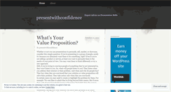 Desktop Screenshot of presentwithconfidence.wordpress.com