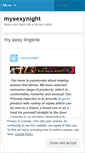 Mobile Screenshot of mysexynight.wordpress.com