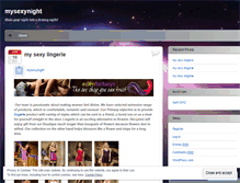 Tablet Screenshot of mysexynight.wordpress.com