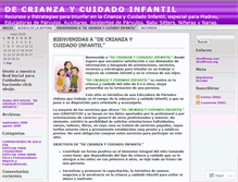 Tablet Screenshot of decrianzaycuidadoinfantil.wordpress.com