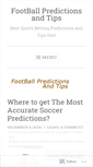Mobile Screenshot of footballpredictions101.wordpress.com