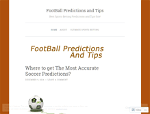 Tablet Screenshot of footballpredictions101.wordpress.com