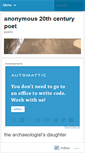 Mobile Screenshot of anonymous20thcenturypoet.wordpress.com