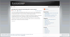 Desktop Screenshot of itsnotmygovernment.wordpress.com