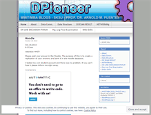 Tablet Screenshot of dpioneer.wordpress.com