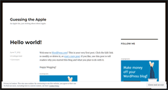 Desktop Screenshot of guessingtheapple.wordpress.com