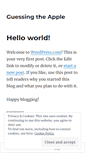 Mobile Screenshot of guessingtheapple.wordpress.com