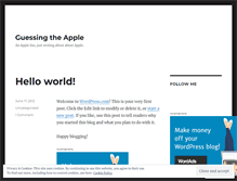 Tablet Screenshot of guessingtheapple.wordpress.com